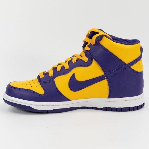 Nike Dunk High GS 'Lakers' DZ4454-500 size 6 Youth 7.5 Women - Picture 3 of 9
